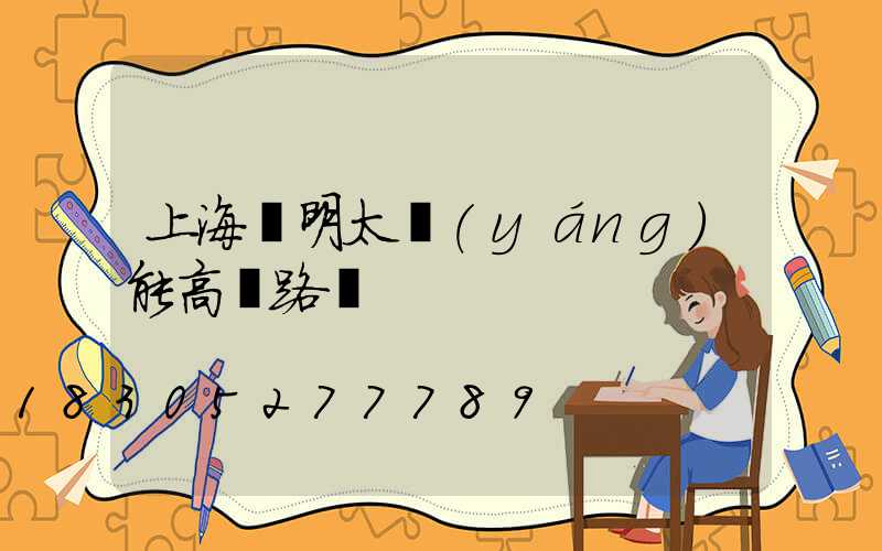 上海亞明太陽(yáng)能高桿路燈