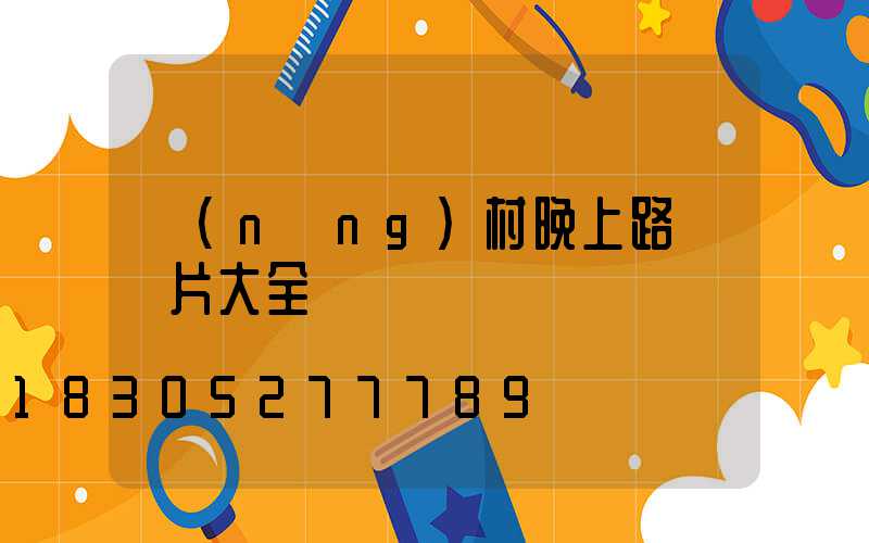 農(nóng)村晚上路燈圖片大全