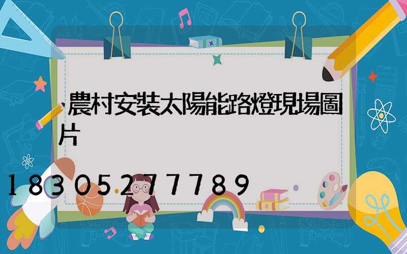 農村安裝太陽能路燈現場圖片