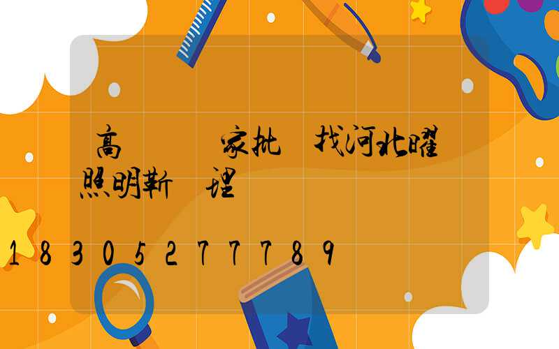 高桿燈廠家批發找河北曜輝照明靳經理